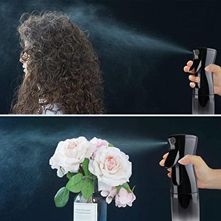 TANSHINE Continuous Hair Plant Mister Spray Bottle Fine Empty Small Mist Spray Bottles Mist Sprayer Water Alcohol Cleaning Spray Mist Bottle for Curly Hair Styling Products,Plants,Barber Accessories