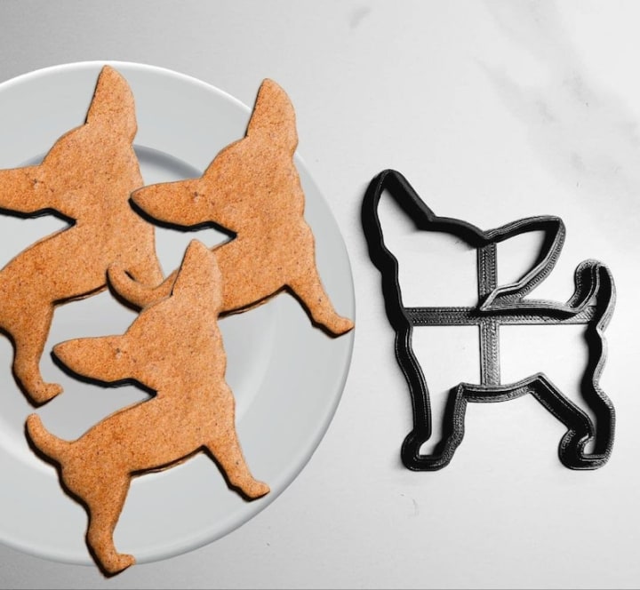 Dog Chihuahua Cookie Cutter Custom Treat Personalized - Customizable 3D Printed clay fondant