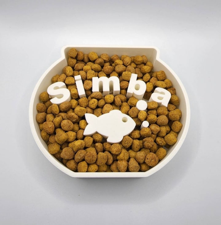 Custom aquarium shape cat bowl tank for food Personalized Cat Dish Pets | Slow digestion | Fun Pup