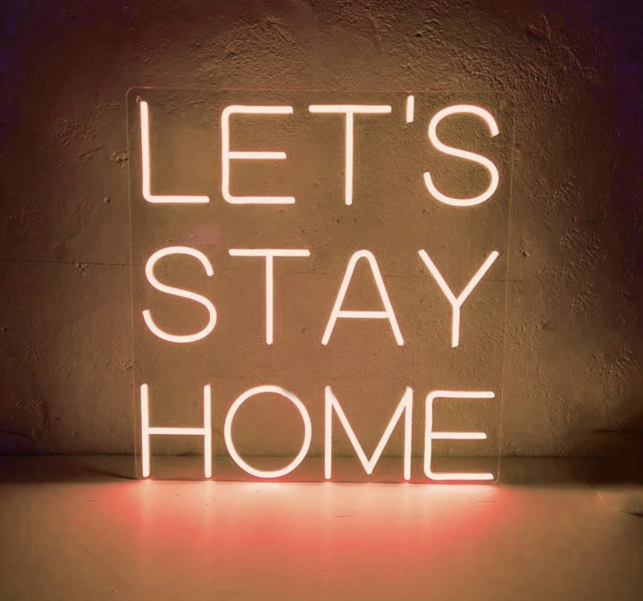 "Let's Stay Home" Neon Sign