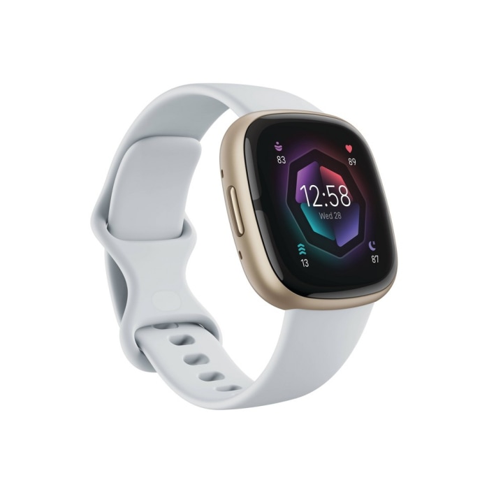 Fitbit Sense 2 Smartwatch - Soft Gold Aluminum with Blue Mist Band
