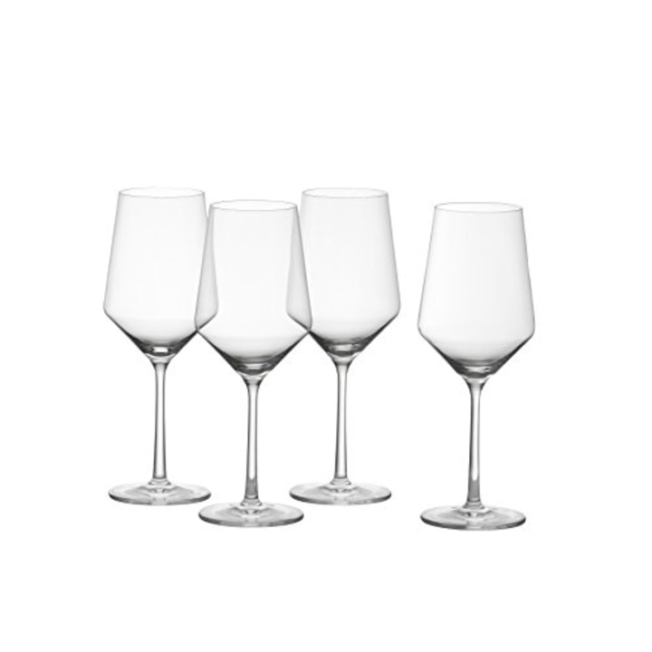 Zwiesel Glas Pure Tritan Crystal Stemware Collection Glassware, 4 Count (Pack of 1), Cabernet/All Purpose, Red or White Wine Glass
