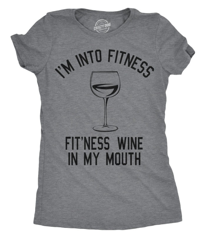 Fitness Wine In My Mouth Women&#039;s Tshirt