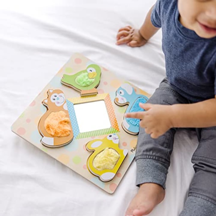 Melissa &amp; Doug Wooden Touch and Feel Puzzle