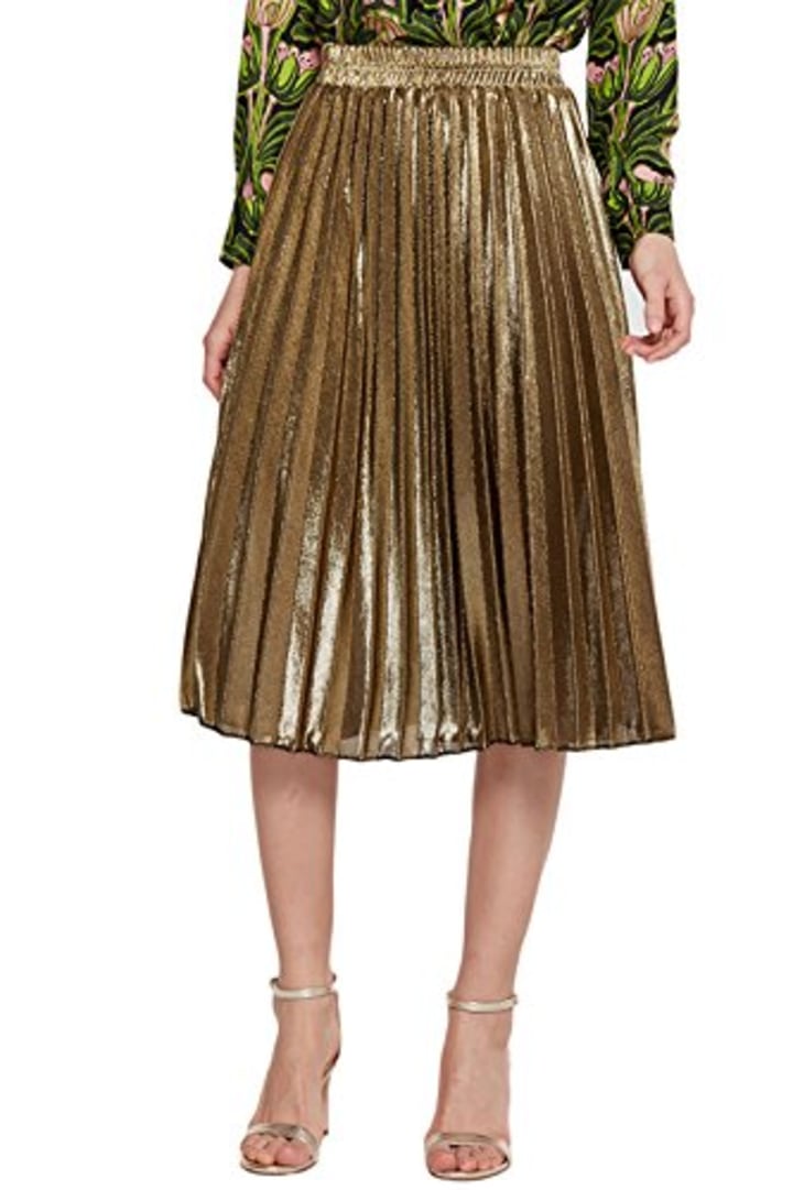 Chartou Metallic Accordion Pleated Skirt