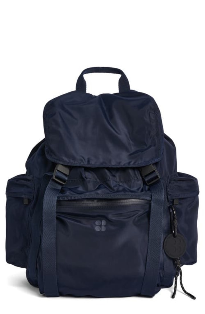 Sweaty Betty Recycled Polyester Rucksack in Navy Blue at Nordstrom