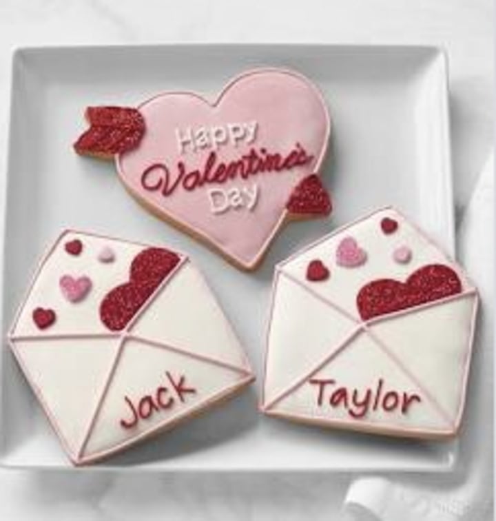 Giant Personalized Valentine's Day Cookies