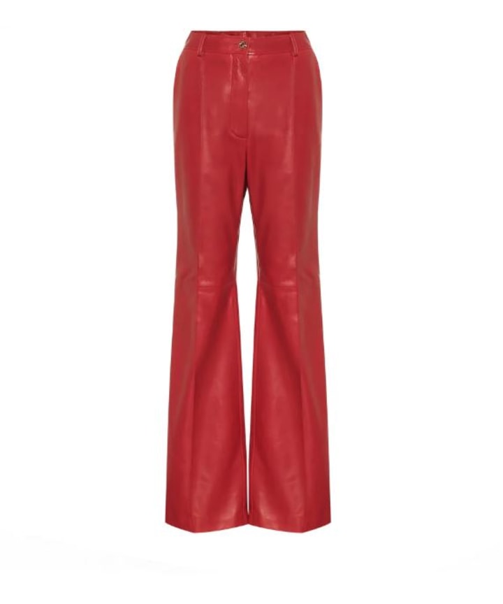 Classic Style Women's Leather Pants