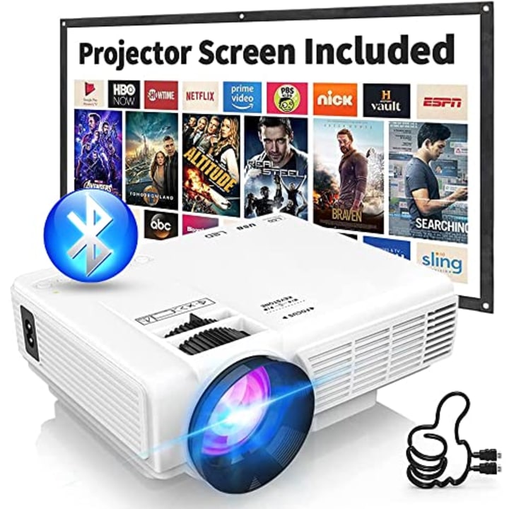 Mini Bluetooth Projector and Screen