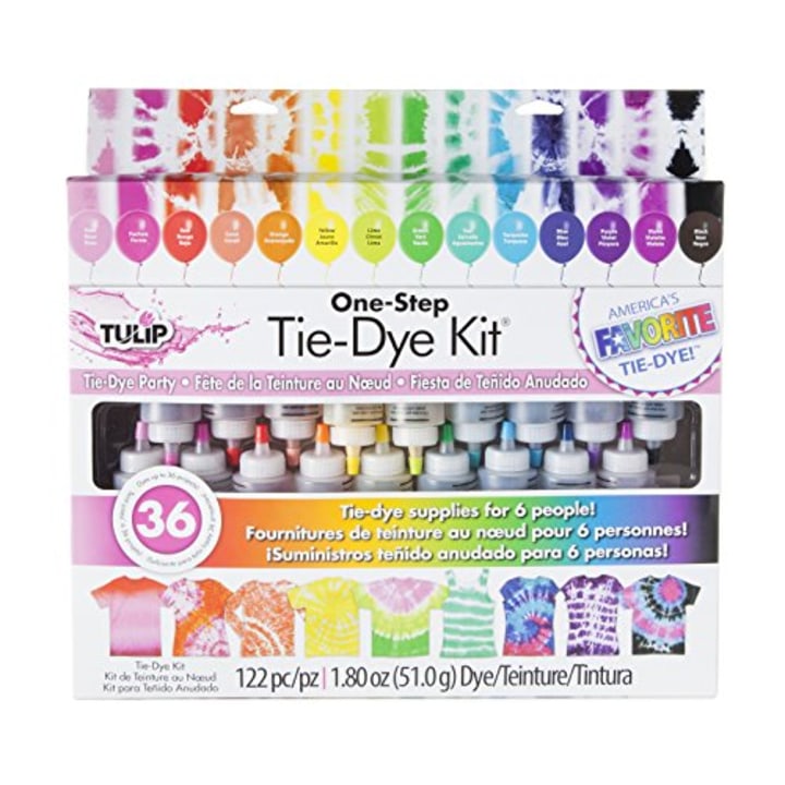 Tulip One-Step Tie-Dye Kit Party Supplies, 18 Bottles Tie Dye, Rainbow, 1 Count (Pack of 1)