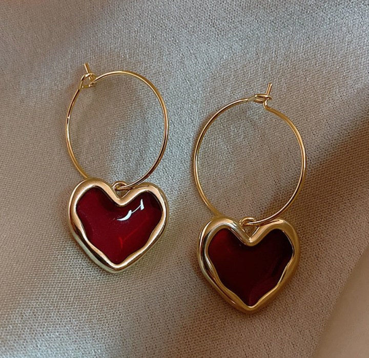 Red Heart Earrings