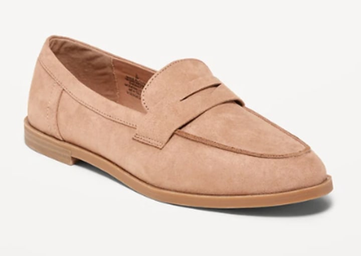 Faux-Suede Penny Loafer Shoes