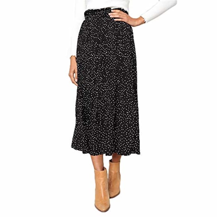 Exlura High Waist Midi Skirt