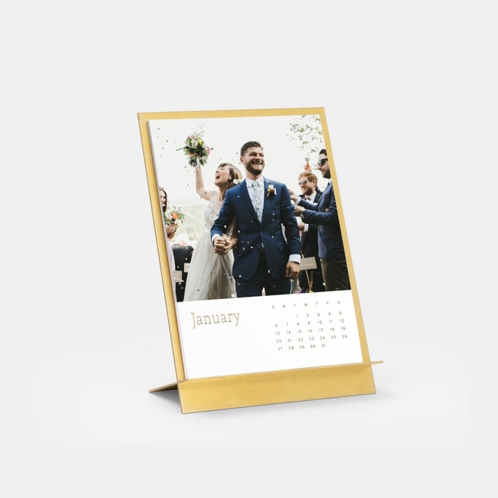 Brass Easel &amp; Calendar