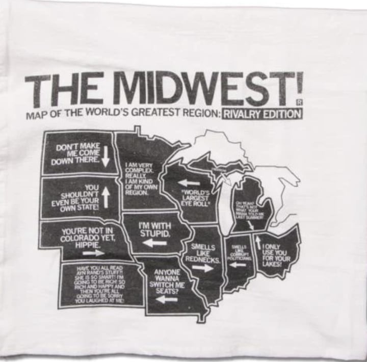 Midwest Rivalries Kitchen Towell