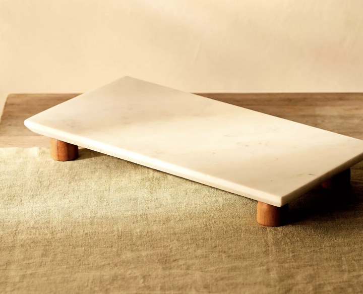 Marble Footed Serving Tray