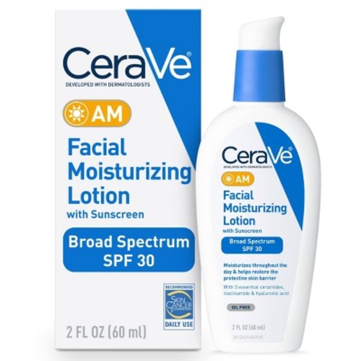 Crema hidratante facial CeraVe AM con SPF 30