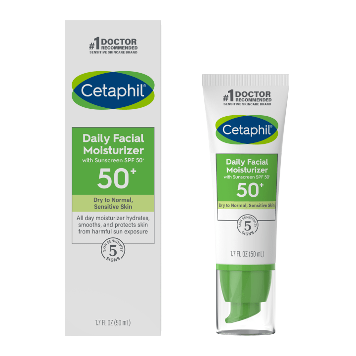 Hidratante facial diario Cetaphil con SPF 50
