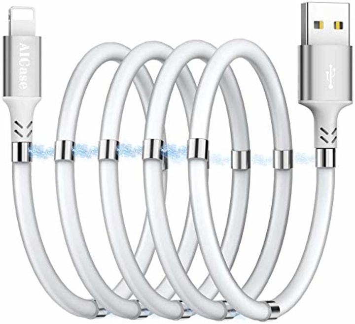 Magnetic Charging Cable,(3FT) Super Organized Charging Magnetic Absorption Nano Data Cable for Phone 11/XS/XS Max/XR/X/8/8 Plus/7/7 Plus/6s/6s Plus/6/6 Plus/SE/5s/5c/5/Pad/Pod