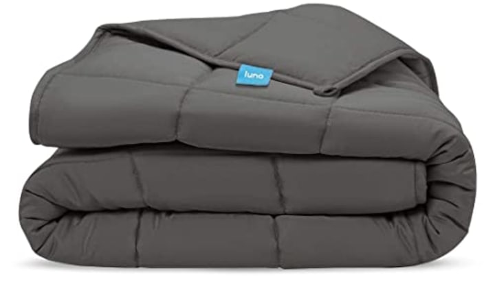 Luna [Bamboo Cooling Weighted Blankets] Premium Quality - Breathable All Seasons Weighted Blankets- [Featured on The Today Show] 100% Lyocell Bamboo - [15lbs - Queen - 60&quot; x 80&quot;] [Dark Grey]