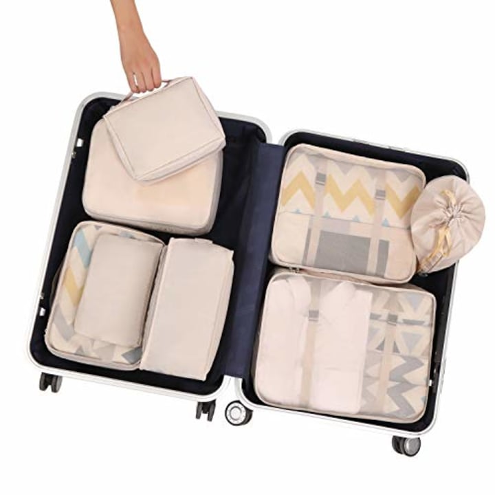 BAGAIL Clear Packing Cubes Packing Organizer for Travel Accessories Luggage  suitcase