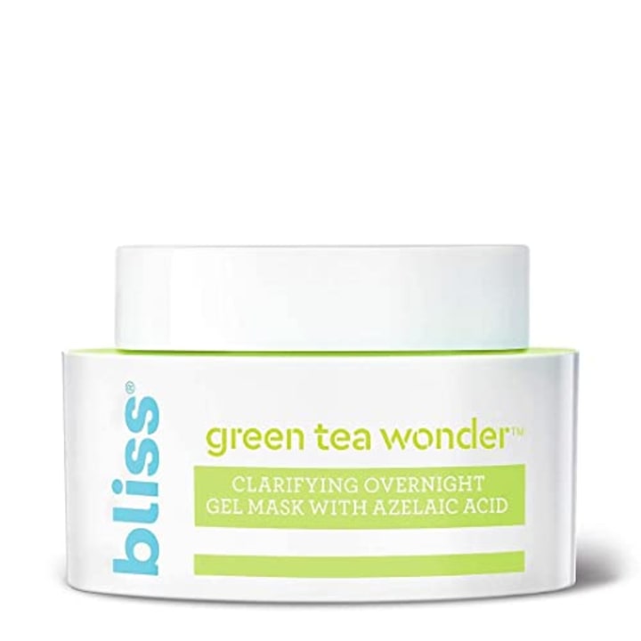 Bliss Green Tea Wonder Clarifying Overnight Gel Mask with Azelaic Acid, Deep Cleans and Visibly Tightens Pores | Award-Winning | Clean | Cruelty-Free | Paraben Free | Vegan | 1.7 oz