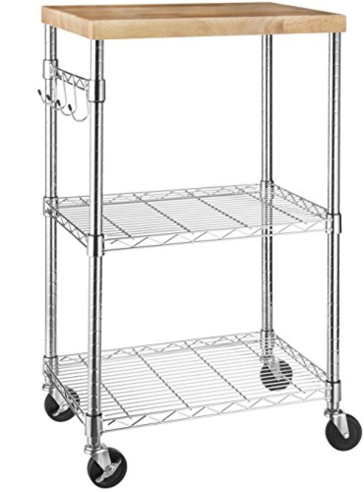 Amazon Basics Kitchen Storage Microwave Rack Cart