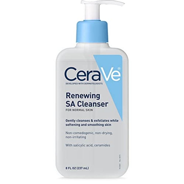 CeraVe SA Cleanser | Salicylic Acid Cleanser with Hyaluronic Acid, Niacinamide &amp; Ceramides| BHA Exfoliant for Face | Fragrance Free Non-Comedogenic | 8 Ounce