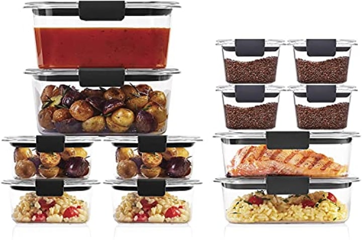 Rubbermaid Brilliance Storage Plastic Lids | BPA Free, Leak Proof Food Container, Clear, 24-Piece