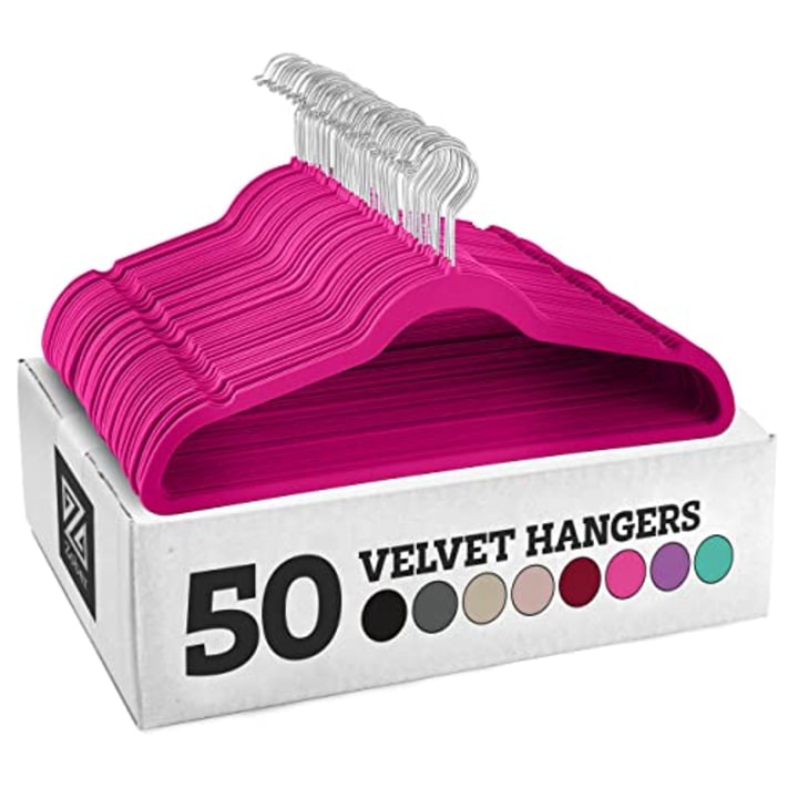 Zober Velvet Hangers (Set of 50)