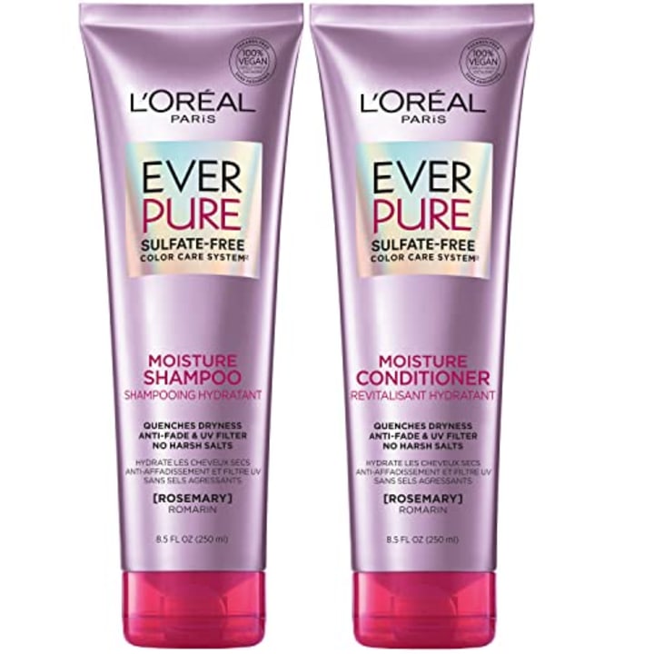 L&#039;Or?al Paris EverPure Moisture Sulfate Free Shampoo and Conditioner for Color-Treated Hair, 8.5 Ounce (Set of 2)