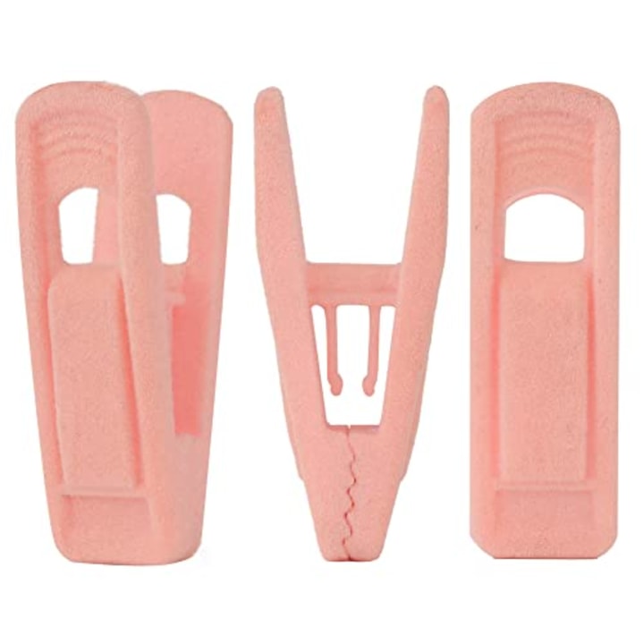 Tinfol Pink Velvet Hanger Clips