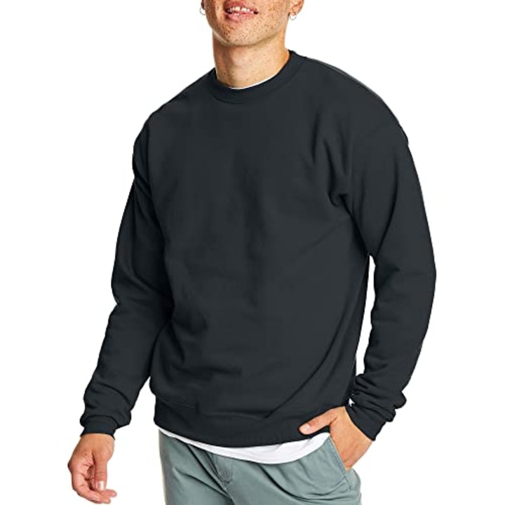 Hanes Men&#039;s EcoSmart Sweatshirt, Black, Large