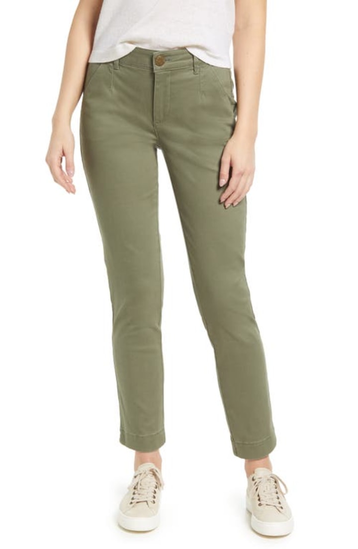 caslonr caslon(r) Stretch Cotton Chino Pants in Lilypad at Nordstrom, Size 00