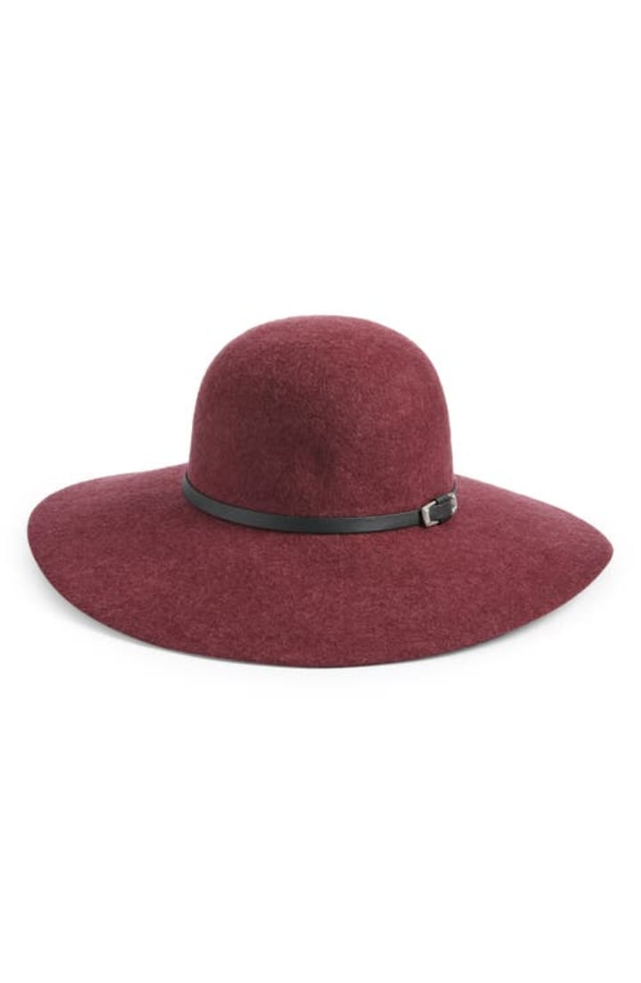Nordstrom Felted Wool Floppy Hat in Burgundy Combo at Nordstrom