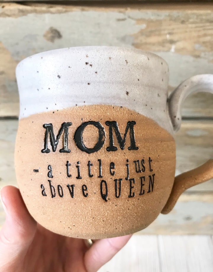 LauraLynn Pottery Queen Mother Mug