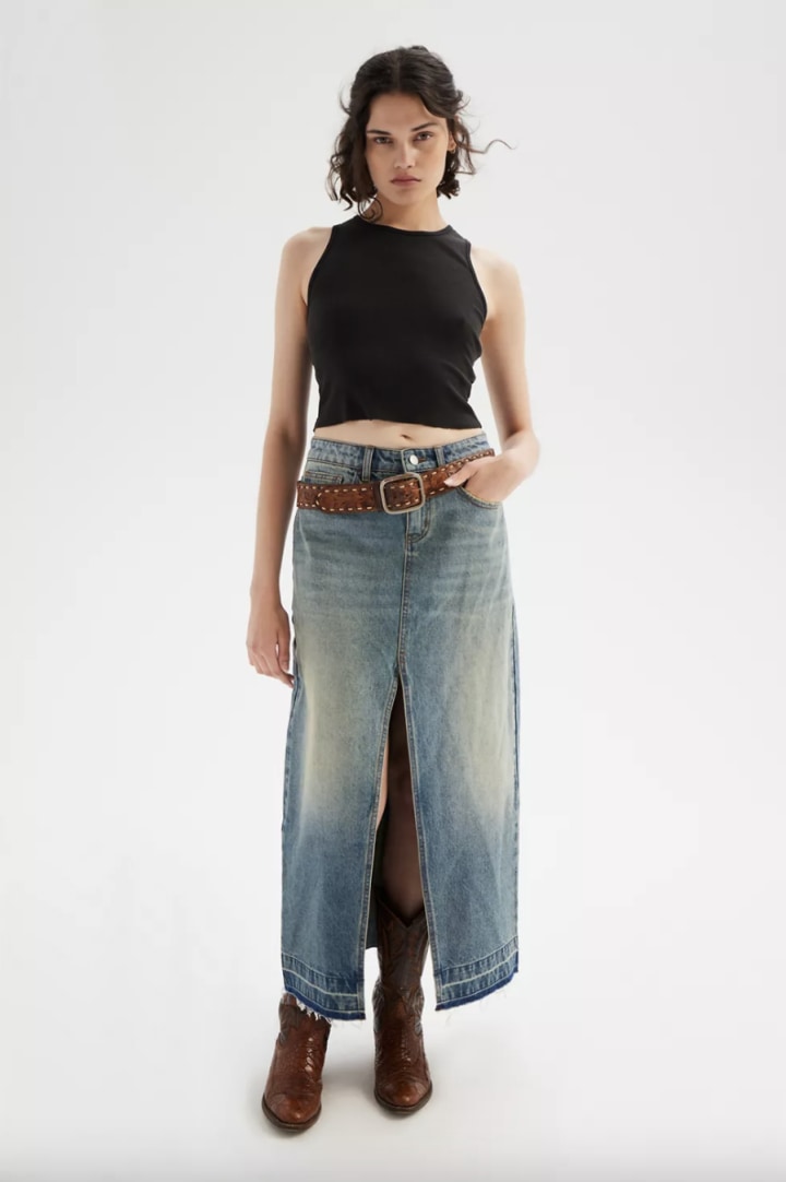 14 best denim maxi skirts to shop this year