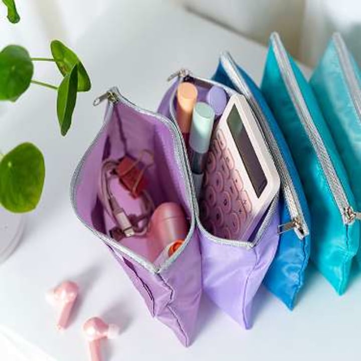 Blush Ombre Accordion Zipper Pouch