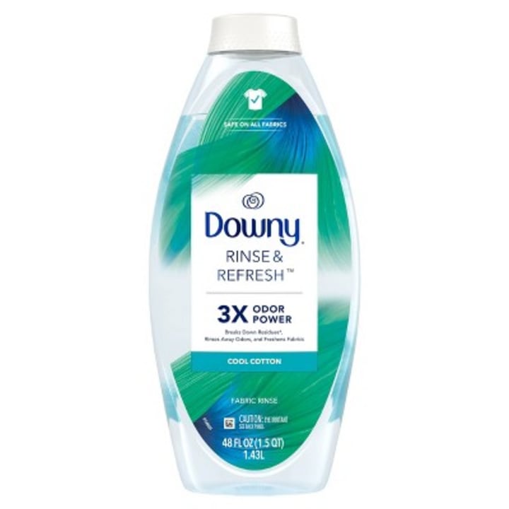 Downy Rinse &amp; Refresh Laundry Odor Remover And Fabric Softener - Cool Cotton -  48 fl oz