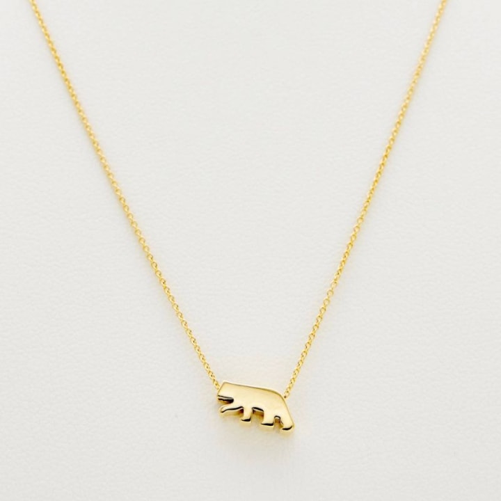 Tiny Tags 14K Gold Plated Mama Chain Necklace - Gold