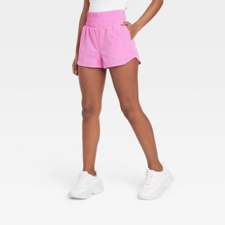 Women&#039;s High-Rise Woven Shorts 3.5&quot; - JoyLab(TM) Berry Pink M