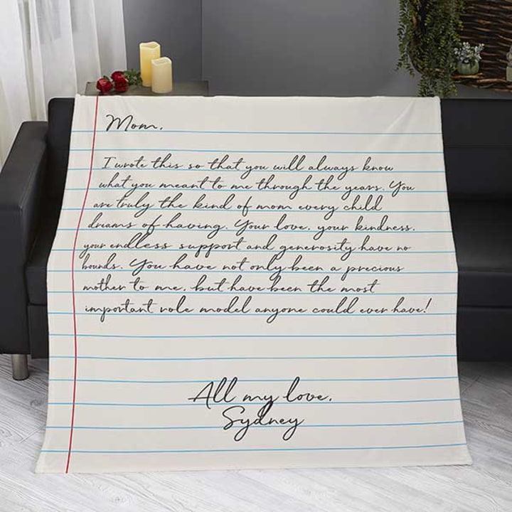Letter To Mom Personalized Blanket