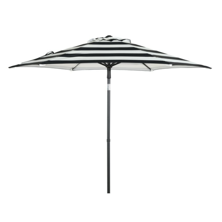 Mainstays 7.5ft Black and White Cabana Patio Umbrella