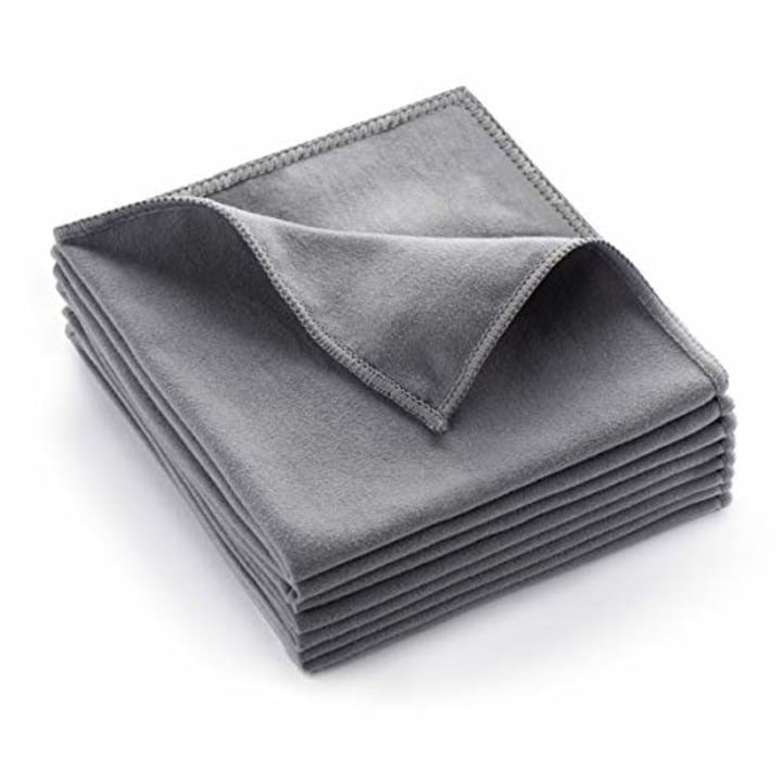 MAKUANG 8 Pack Microfiber Screen Cleaning Cloth for Computer Phone TV Electronic Device Screens, Double-Sided Suede Towel