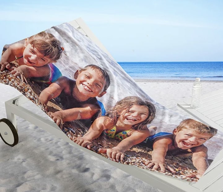 Personalized Photo Beach Towel