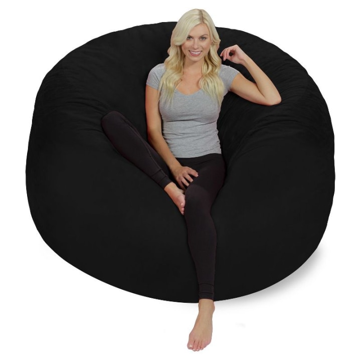 6&#039; Huge Bean Bag Chair with Memory Foam Filling and Washable Cover - Relax Sacks