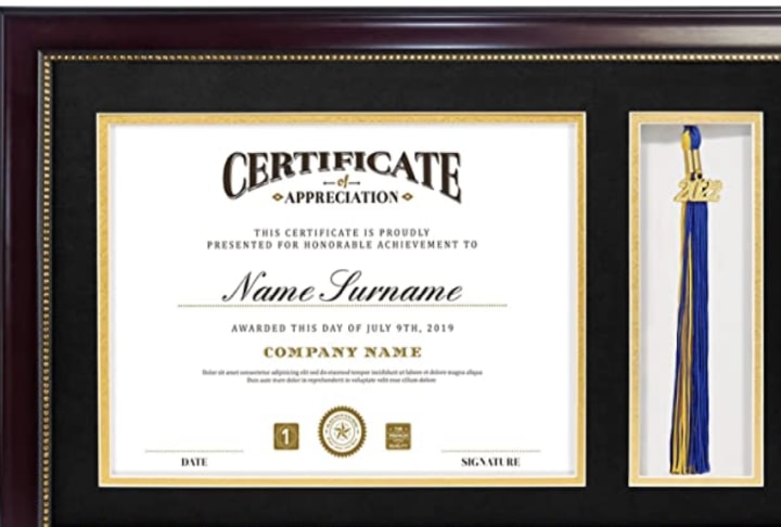 Diploma Frame with Tassel Holder