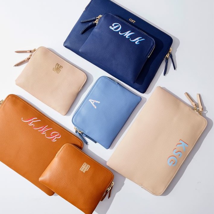 Luxury Custom Initials Women Clutch Bag Fashion Genuine Leather