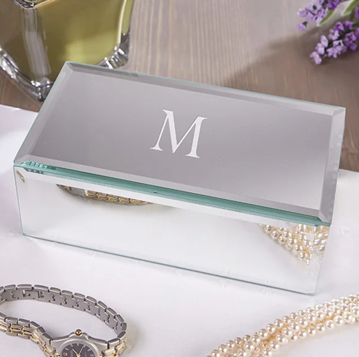 Reflections Engraved Mirrored Jewelry Box