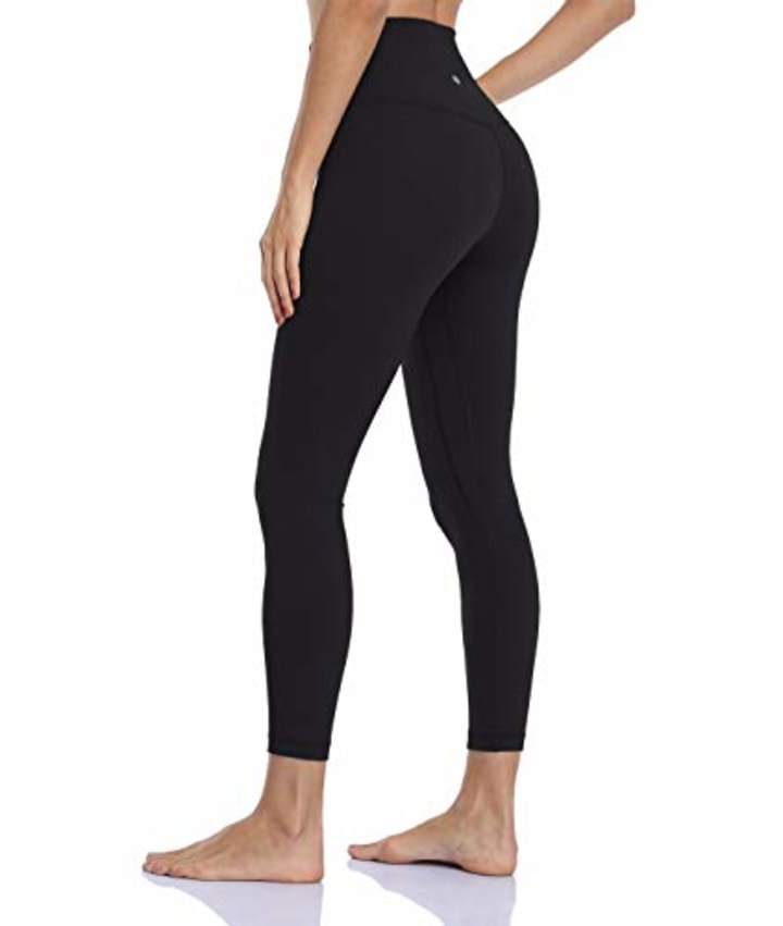 HeyNuts Hawthorn Athletic High Waisted Yoga Leggings for Women, Buttery Soft Workout Pants Compression 7/8 Leggings with Inner Pockets Black_25&#039;&#039; S(4/6)